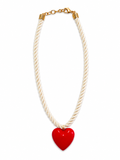 Puffy Heart Rope Necklace – view 2